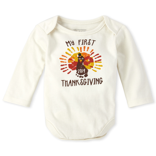 Newborn Unisex Baby Thanksgiving Graphic Bodysuit - White - The Children's Place
Newborn Unisex Baby Thanksgiving Graphic Bodysuit - White - The Children's Place