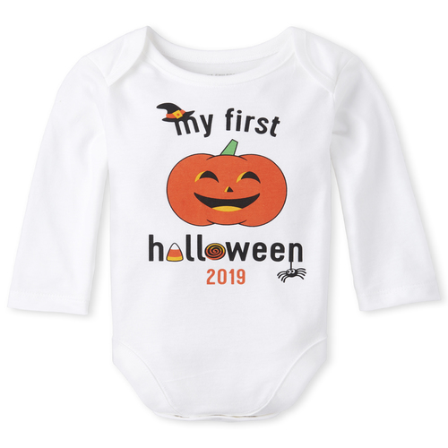 Newborn Unisex Baby Halloween 2019 Graphic Bodysuit - White - The Children's Place
Newborn Unisex Baby Halloween 2019 Graphic Bodysuit - White - The Children's Place