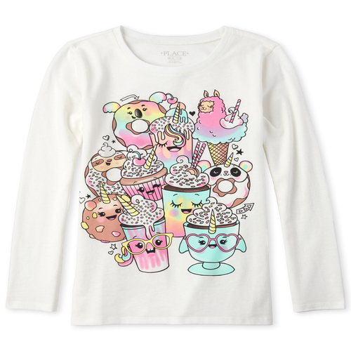 Girls Glitter Dessert Unicorn Graphic Tee - White T-Shirt - The Children's Place
Girls Glitter Dessert Unicorn Graphic Tee - White T-Shirt - The Children's Place