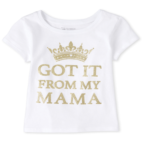 s Baby And Toddler Glitter Got It From Mama Graphic Tee - White T-Shirt - The Children's Place
s Baby And Toddler Glitter Got It From Mama Graphic Tee - White T-Shirt - The Children's Place