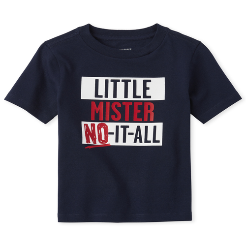 s Baby And Toddler Boys No It All Graphic Tee - Blue T-Shirt - The Children's Place
s Baby And Toddler Boys No It All Graphic Tee - Blue T-Shirt - The Children's Place