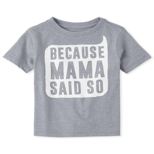 s Baby And Toddler Boys Mama Said So Graphic Tee - Gray T-Shirt - The Children's Place