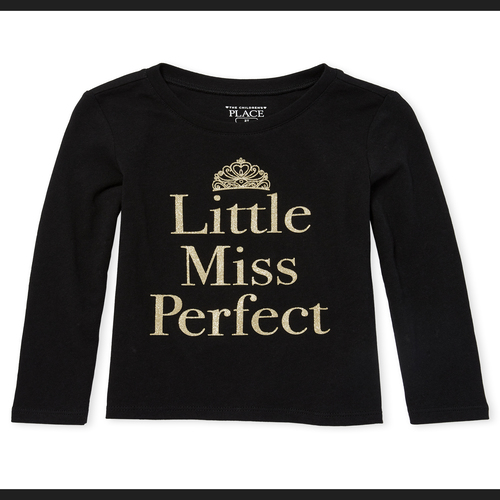 s Baby And Toddler Glitter Perfect Graphic Tee - Black T-Shirt - The Children's Place
s Baby And Toddler Glitter Perfect Graphic Tee - Black T-Shirt - The Children's Place