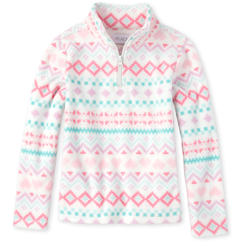 Girls Fair Isle Glacier Fleece Half Zip Pullover - White - The Children's Place
Girls Fair Isle Glacier Fleece Half Zip Pullover - White - The Children's Place