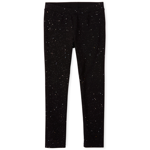 Girls Glitter Leggings - Black - The Children's Place