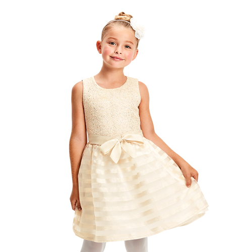 Girls Metallic Striped Jacquard Matching Knit To Woven Dress - White - The Children's Place
Girls Metallic Striped Jacquard Matching Knit To Woven Dress - White - The Children's Place