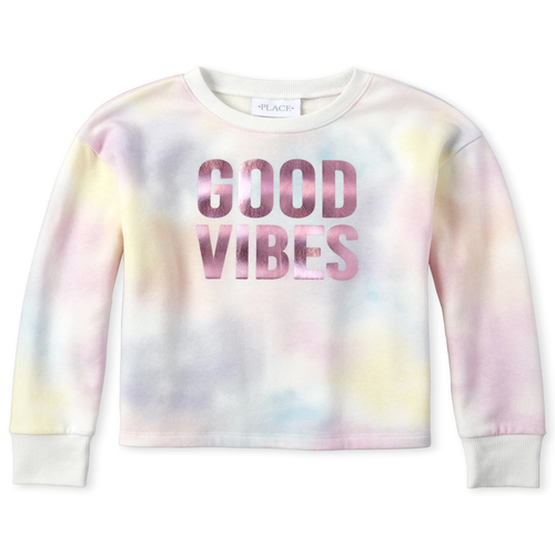 Girls Active Foil Tie Dye French Terry Sweatshirt - Pink - The Children's Place
Girls Active Foil Tie Dye French Terry Sweatshirt - Pink - The Children's Place