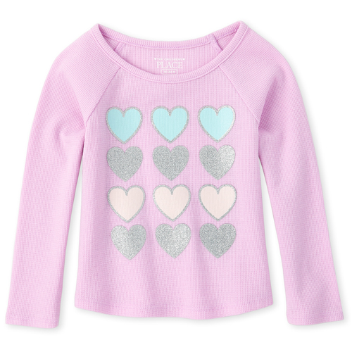 s Baby And Toddler Glitter Thermal Top - Purple - The Children's Place