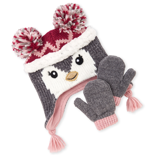 Baby Girls Toddler Glitter Penguin Hat And Mittens Set - Gray - The Children's Place
Baby Girls Toddler Glitter Penguin Hat And Mittens Set - Gray - The Children's Place