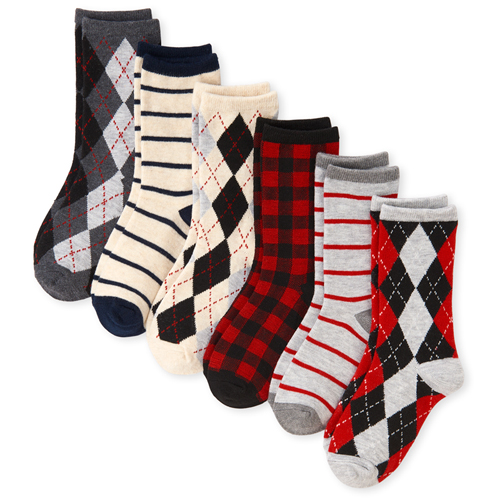 Boys Boys Argyle Crew Socks 6-Pack - Multi - The Children's Place