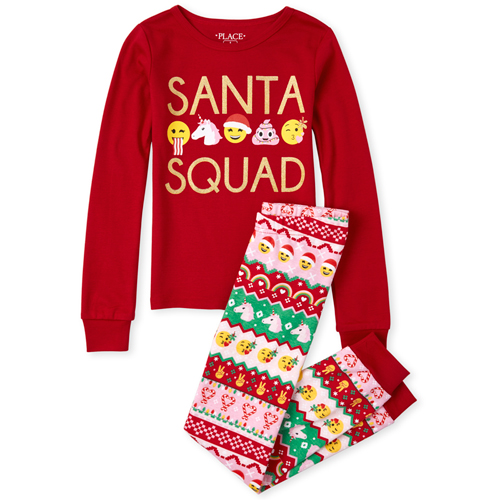 s Glitter Santa Squad Emoji Snug Fit Cotton Pajamas - Red - The Children's Place
s Glitter Santa Squad Emoji Snug Fit Cotton Pajamas - Red - The Children's Place