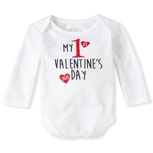 Newborn Unisex Baby 1St Valentine's Day Graphic Bodysuit - White - The Children's Place
Newborn Unisex Baby 1St Valentine's Day Graphic Bodysuit - White - The Children's Place