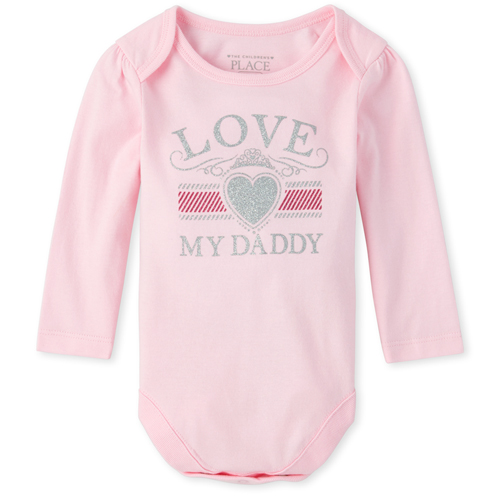 Newborn Baby Glitter Love My Daddy Graphic Bodysuit - Pink - The Children's Place
Newborn Baby Glitter Love My Daddy Graphic Bodysuit - Pink - The Children's Place