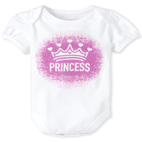 Newborn Baby Glitter Princess Graphic Bodysuit - White - The Children's Place
Newborn Baby Glitter Princess Graphic Bodysuit - White - The Children's Place