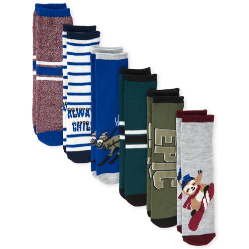 Newborn Baby And Toddler Boys Epic Dino Crew Socks 6-Pack - Gray - The Children's Place
Newborn Baby And Toddler Boys Epic Dino Crew Socks 6-Pack - Gray - The Children's Place