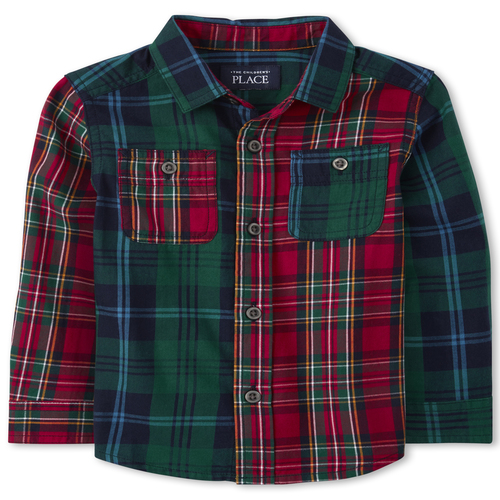 s Toddler And Boys Very Merry Twill Button Down Shirt - Green - The Children's Place
s Toddler And Boys Very Merry Twill Button Down Shirt - Green - The Children's Place