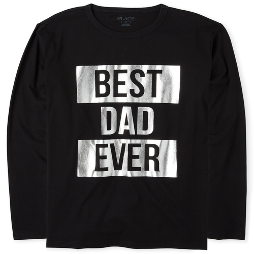 s Mens Matching Family Foil Best Ever Graphic Tee - Black T-Shirt - The Children's Place
s Mens Matching Family Foil Best Ever Graphic Tee - Black T-Shirt - The Children's Place