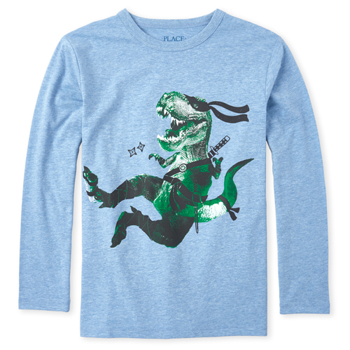 Boys Boys Dino Ninja Graphic Tee - Blue T-Shirt - The Children's Place