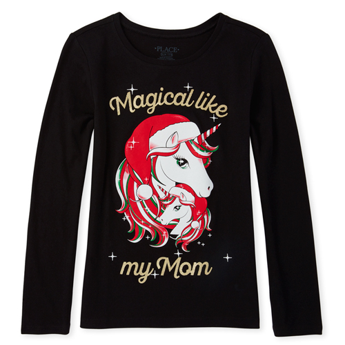 Girls Mommy And Me Christmas Unicorn Matching Graphic Tee - Black T-Shirt - The Children's Place
Girls Mommy And Me Christmas Unicorn Matching Graphic Tee - Black T-Shirt - The Children's Place