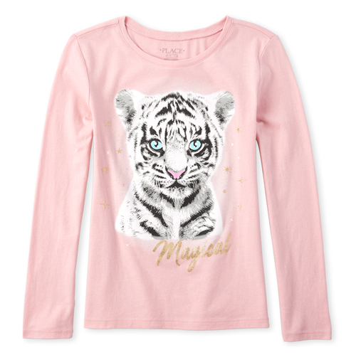 Girls Glitter Magical Tiger Graphic Tee - Pink T-Shirt - The Children's Place
Girls Glitter Magical Tiger Graphic Tee - Pink T-Shirt - The Children's Place