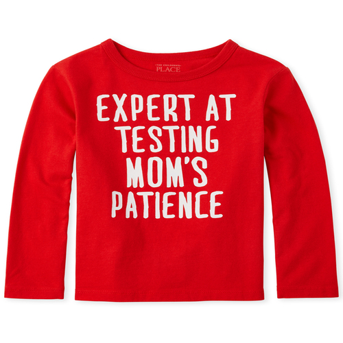 s Baby And Toddler Boys Mom's Patience Graphic Tee - Red T-Shirt - The Children's Place
s Baby And Toddler Boys Mom's Patience Graphic Tee - Red T-Shirt - The Children's Place