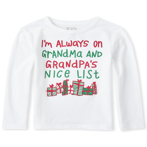 s Baby And Toddler Boys Christmas Nice List Graphic Tee - White T-Shirt - The Children's Place
s Baby And Toddler Boys Christmas Nice List Graphic Tee - White T-Shirt - The Children's Place