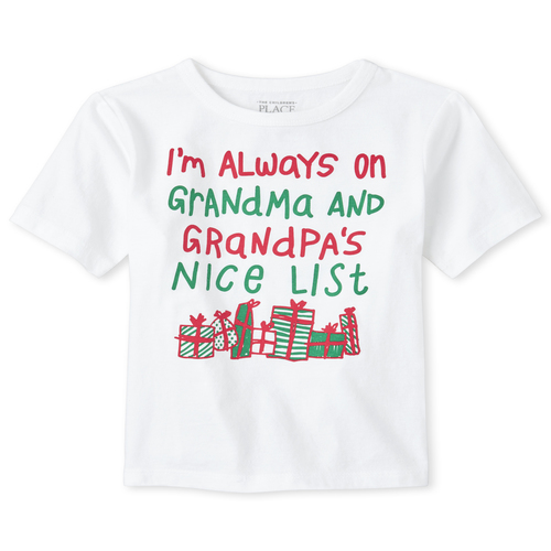 s Baby And Toddler Boys Christmas Nice List Graphic Tee - White T-Shirt - The Children's Place
s Baby And Toddler Boys Christmas Nice List Graphic Tee - White T-Shirt - The Children's Place