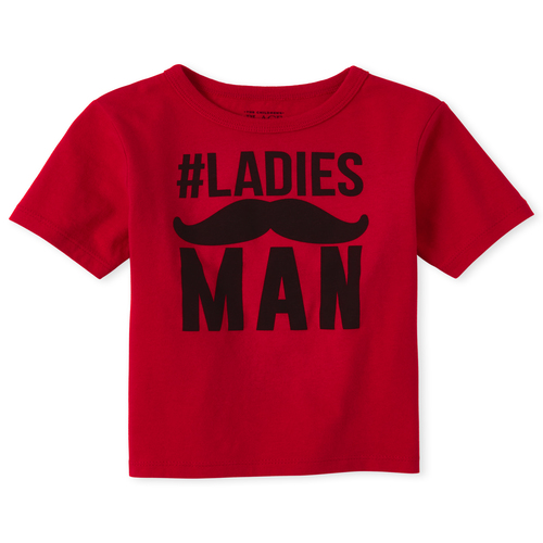 s Baby And Toddler Boys Ladies Man Graphic Tee - Red T-Shirt - The Children's Place