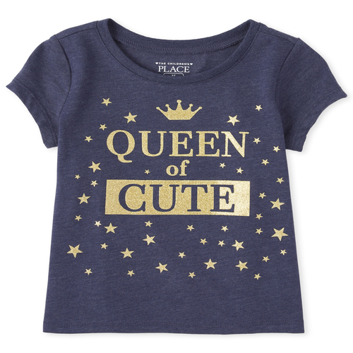 s Baby And Toddler Glitter Queen Of Cute Graphic Tee - Blue T-Shirt - The Children's Place
s Baby And Toddler Glitter Queen Of Cute Graphic Tee - Blue T-Shirt - The Children's Place