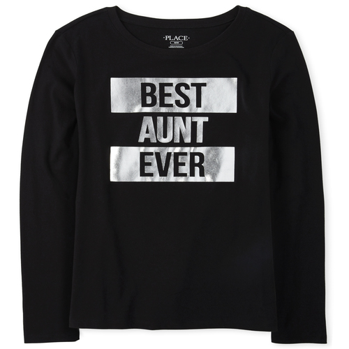 Womens Matching Family Foil Best Ever Graphic Tee - Black T-Shirt - The Children' Place
Womens Matching Family Foil Best Ever Graphic Tee - Black T-Shirt - The Children' Place