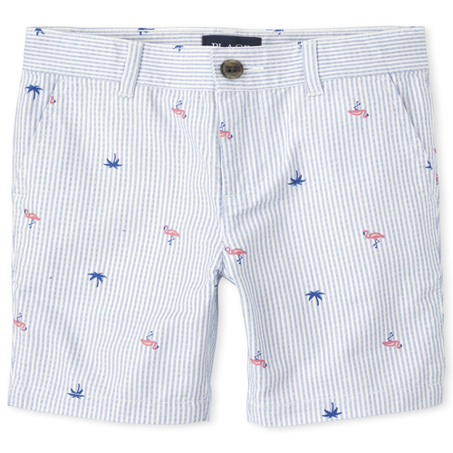 Boys Boys Flamingo Chino Shorts - Blue - The Children's Place
