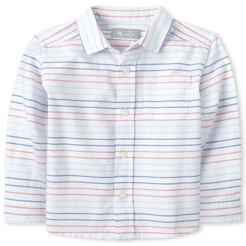 s Baby And Toddler Boys Striped Oxford Button Down Shirt - White - The Children's Place
s Baby And Toddler Boys Striped Oxford Button Down Shirt - White - The Children's Place