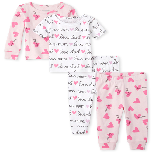 s Baby And Toddler Love Mom And Dad Snug Fit Cotton 4-Piece Pajamas - Pink - The Children's Place
s Baby And Toddler Love Mom And Dad Snug Fit Cotton 4-Piece Pajamas - Pink - The Children's Place