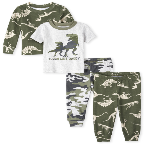 s Baby And Toddler Boys Daddy Dino Snug Fit Cotton 4-Piece Pajamas - Green - The Children's Place 
s Baby And Toddler Boys Daddy Dino Snug Fit Cotton 4-Piece Pajamas - Green - The Children's Place