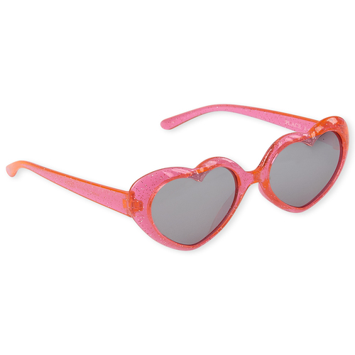 Baby Girls Toddler Glitter Heart Sunglasses - Pink - The Children's Place