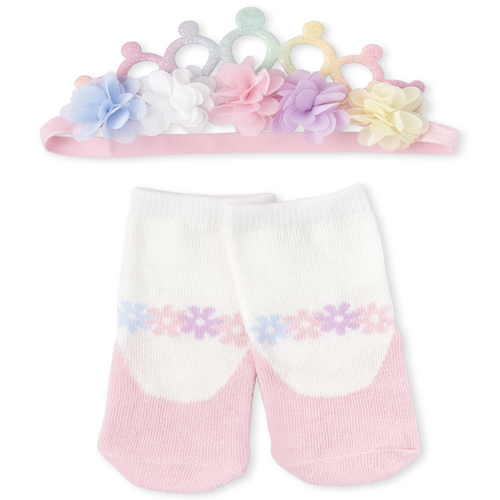 Newborn Baby Flower Tiara Headwrap And Socks Set - Multi - The Children's Place
Newborn Baby Flower Tiara Headwrap And Socks Set - Multi - The Children's Place