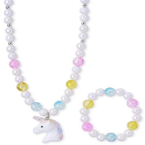 Girls Glitter Unicorn Beaded Necklace And Bracelet 2-Piece Set - Multi - The Children's Place
Girls Glitter Unicorn Beaded Necklace And Bracelet 2-Piece Set - Multi - The Children's Place