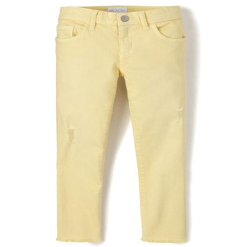 Girls Frayed Hem Distressed Denim Skinny Jeans - Yellow - The Children's Place
Girls Frayed Hem Distressed Denim Skinny Jeans - Yellow - The Children's Place