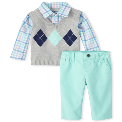 Newborn Baby Boys Plaid Poplin Matching Outfit Set - Green - The Children's Place
Newborn Baby Boys Plaid Poplin Matching Outfit Set - Green - The Children's Place