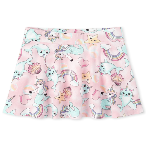 Girls Mix And Match Print Skort - Pink - The Children's Place