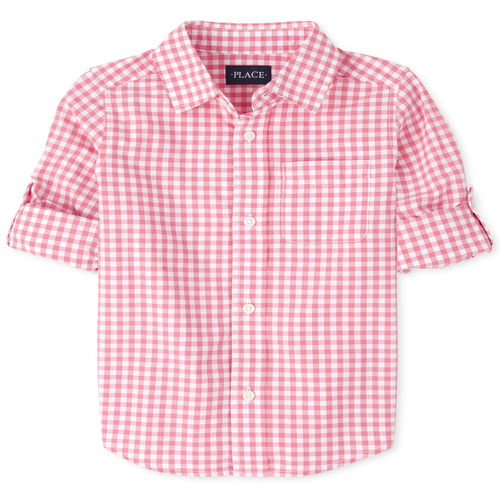 s Boys Gingham Poplin Matching Button Down Shirt - Pink - The Children's Place
s Boys Gingham Poplin Matching Button Down Shirt - Pink - The Children's Place