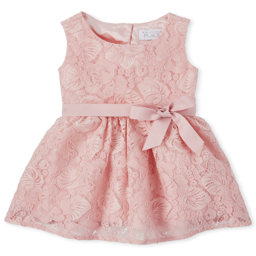 s Toddler Lace Matching Fit And Flare Dress - Pink - The Children's Place