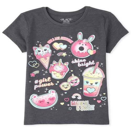 Girls Glitter Caticorn Dessert Matching Graphic Tee - Gray T-Shirt - The Children's Place
Girls Glitter Caticorn Dessert Matching Graphic Tee - Gray T-Shirt - The Children's Place