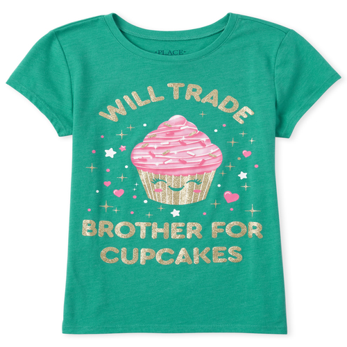 Girls Glitter Trade Brother Graphic Tee - Green T-Shirt - The Children's Place
Girls Glitter Trade Brother Graphic Tee - Green T-Shirt - The Children's Place
