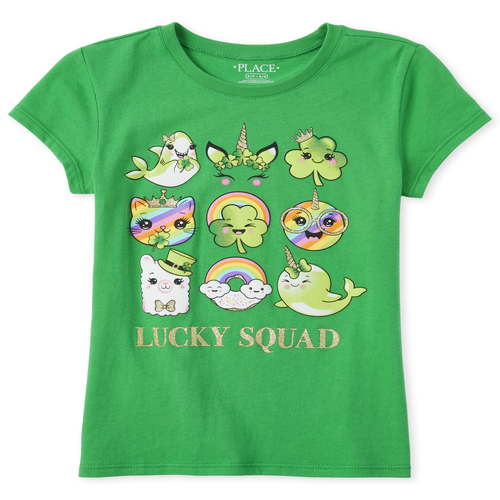 s Glitter Lucky Squad Unicorn Graphic Tee - Green T-Shirt - The Children's Place
s Glitter Lucky Squad Unicorn Graphic Tee - Green T-Shirt - The Children's Place