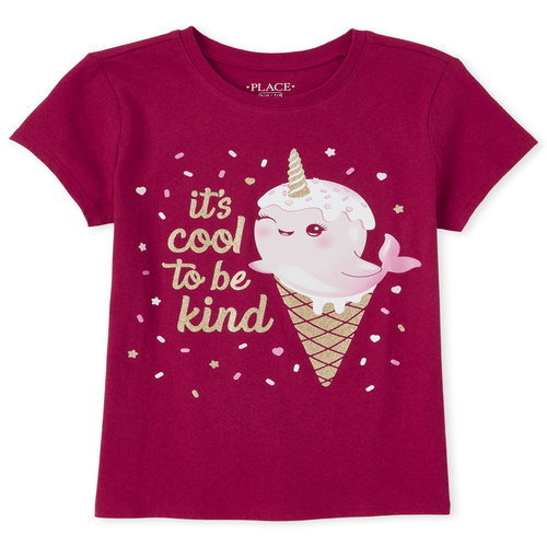 Girls Glitter Narwhal Ice Cream Graphic Tee - Pink T-Shirt - The Children's Place
Girls Glitter Narwhal Ice Cream Graphic Tee - Pink T-Shirt - The Children's Place
