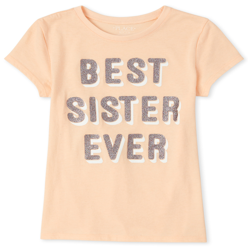 Girls Glitter Best Sister Ever Graphic Tee - Orange T-Shirt - The Children's Place
Girls Glitter Best Sister Ever Graphic Tee - Orange T-Shirt - The Children's Place