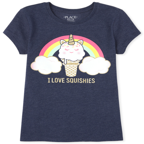 Girls Glitter Rainbow Squishies Graphic Tee - Blue T-Shirt - The Children's Place
Girls Glitter Rainbow Squishies Graphic Tee - Blue T-Shirt - The Children's Place