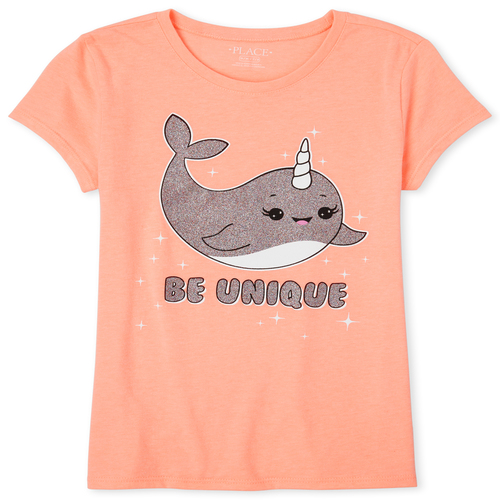 Girls Glitter Narwhal Matching Graphic Tee - Pink T-Shirt - The Children's Place
Girls Glitter Narwhal Matching Graphic Tee - Pink T-Shirt - The Children's Place