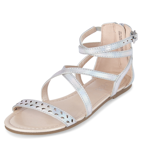 Girls Holographic Laser Cut Gladiator Sandals - Metallic - The Children's Place
Girls Holographic Laser Cut Gladiator Sandals - Metallic - The Children's Place